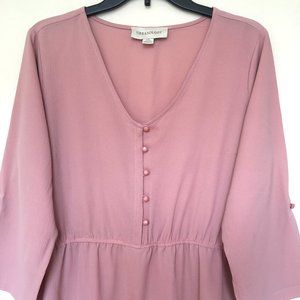 Urbanology Dusty Rose Dress (Size Large) Long Sleeved